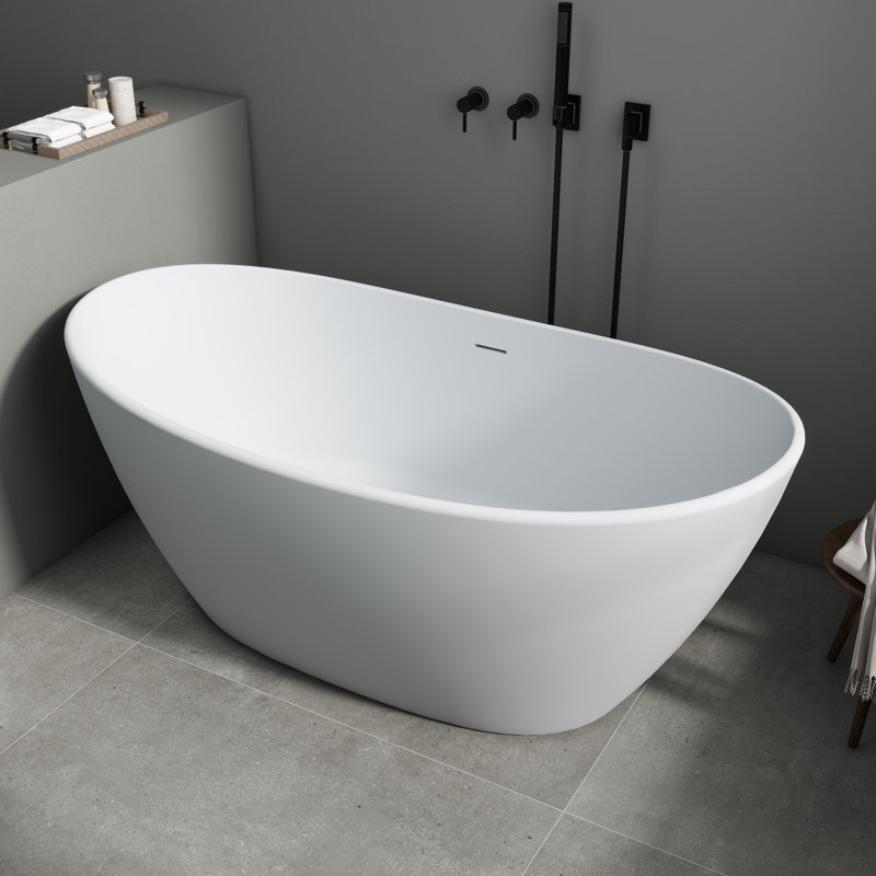 Baignoire de trempage autoportante 61 po. X 31,5 po. Blanche