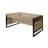 Solid Wood Computer Desk with Built-In Electrical Outlet-1677104834
