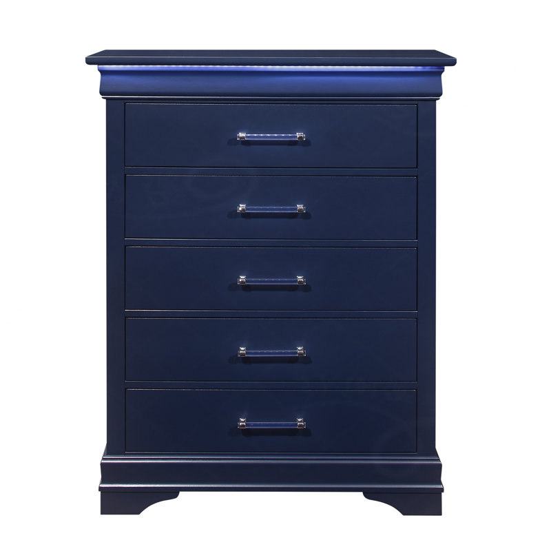 Commode Charleston avec DEL, Bleu