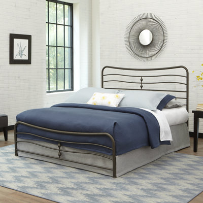 Cosmos Metal Sleigh Bed