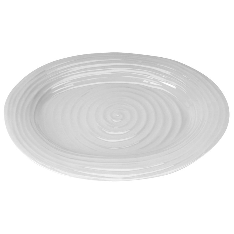 Portmeirion Sophie Conran plateau ovale Md 14,5 po x 12 po, Gris