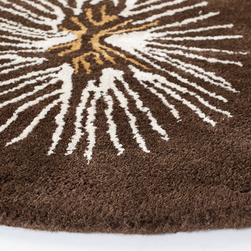 Tapis intérieur / extérieur à motif géométrique vert / beige Candelo, Rectangle 7 pi 6 po x 9 pi 6 po