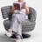 Rotating cotton and linen leisure chair