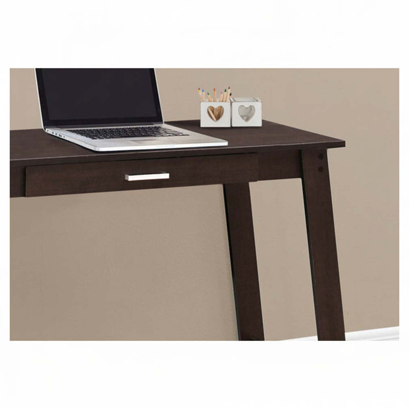 Bureau d'ordinateur à domicile avec tiroirs de rangement, Espresso
