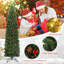Arbre de Noël pin vert avec 150 lumières DEL et pommes de pin-704347353