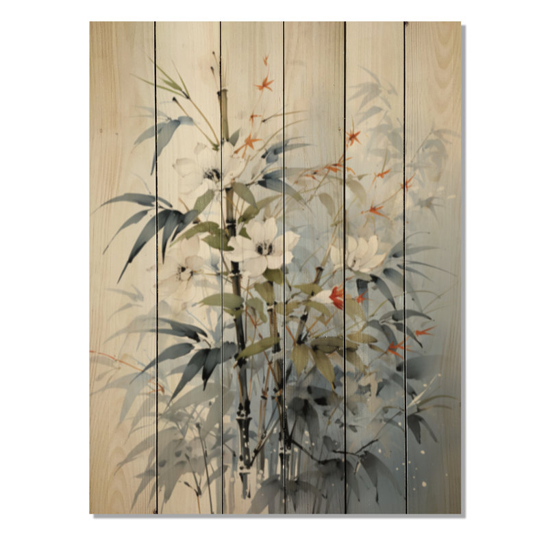 Asian Art Bambo Whisper sur impression sur bois, H 20 po x l 10 po x P 0,78 po