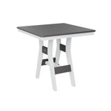 Berlin Gardens Harbor Regular Top With White Base Square Bar Table