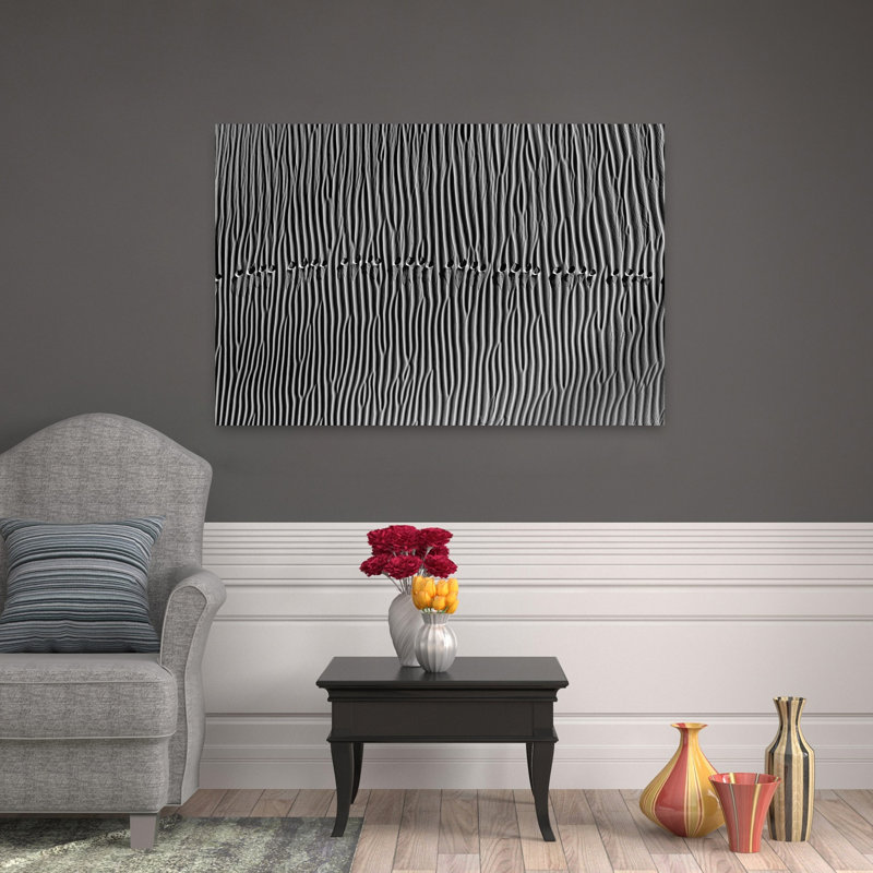 Momeni - Art mural contemporain abstrait sans titre, H 32 po x l 48 po