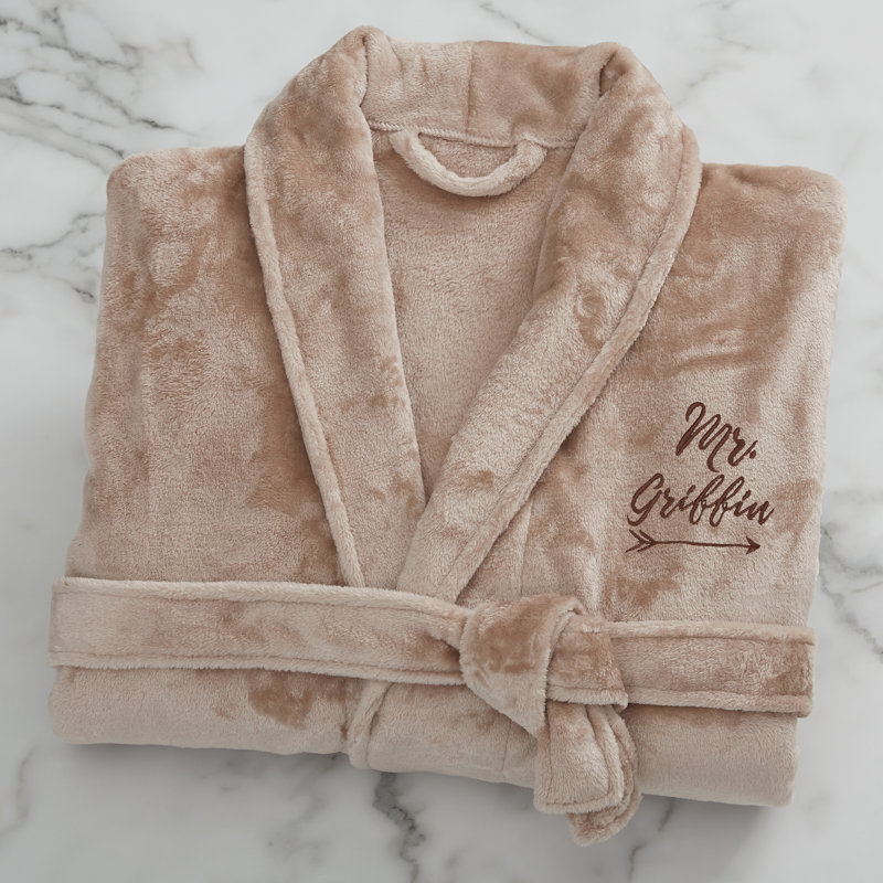 Fleece Boy / Man+ Mid-Calf Bathrobe with Pockets