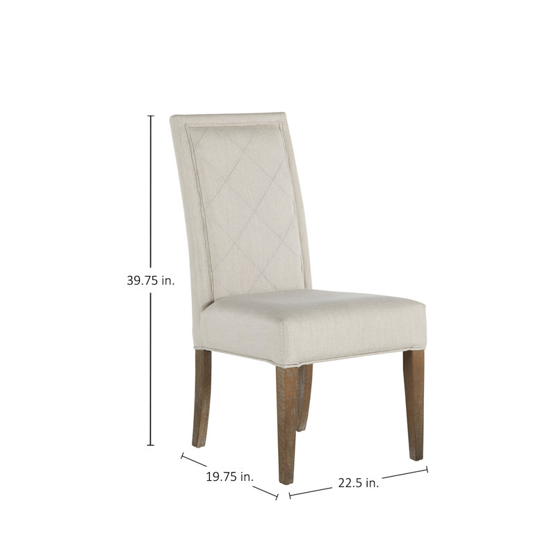 Verona Upholstered Side chair, Burnished Oak