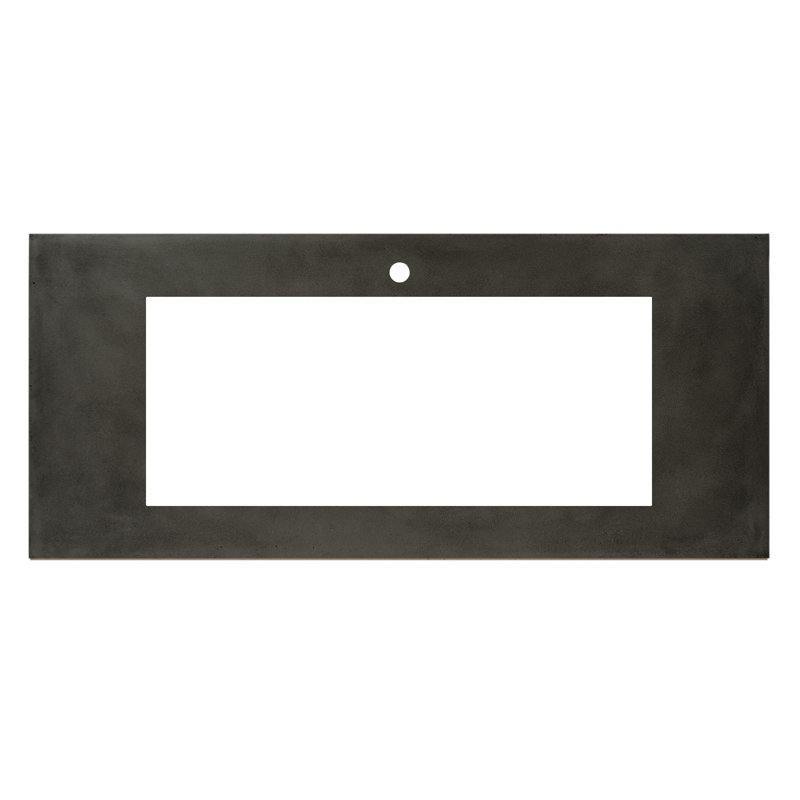 Plateau de meuble-lavabo simple 48,5 po Trough, Ardoise