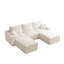 Canapé modulaire en L 110, 3 places à compression complète avec méridienne, aucun assemblage requis pour le salon, canapé modulaire à assise profonde et douce-658892341
