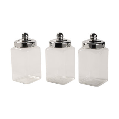 Pots de rangement en plastique, articles de fête, 3 pièces