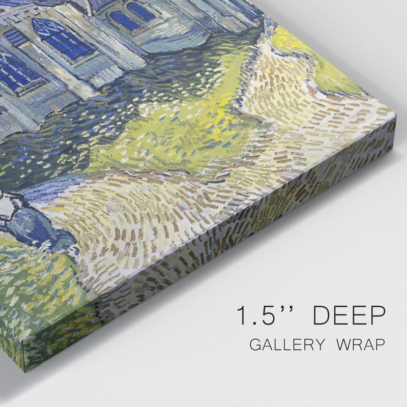 «The Church at Auvers», reproduction sur toile tendue, H 12 po x l 8 po x P 1 po