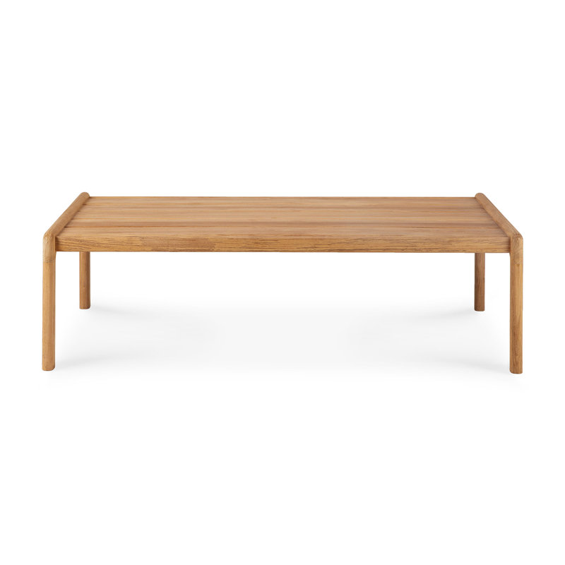Jack Outdoor Teak Coffee Table, 25.6" x 47.2" x 13.8"