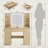 Boho Natural Rattan 43.3'' Wide Vanity With Led Mirror-346184020
