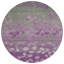 Tapis d'intérieur rond lavable floral mauve et gris 8 pi