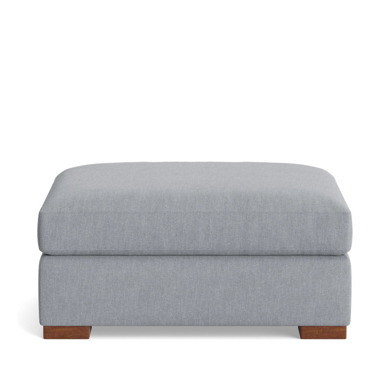 Couch Potato Ottoman, Performance Weave - Zinc