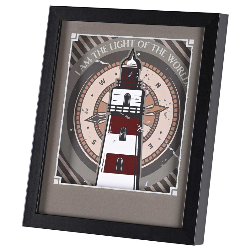 Phare d'art encadré «I Am Light»
