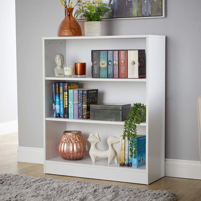 Sarahya Compact 3 Tier Bookcase Storage Unit, White