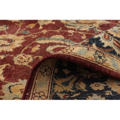 Carrera One-of-a-Kind 5'10" X 9'1" New Age Wool Area Rug in Dark Red