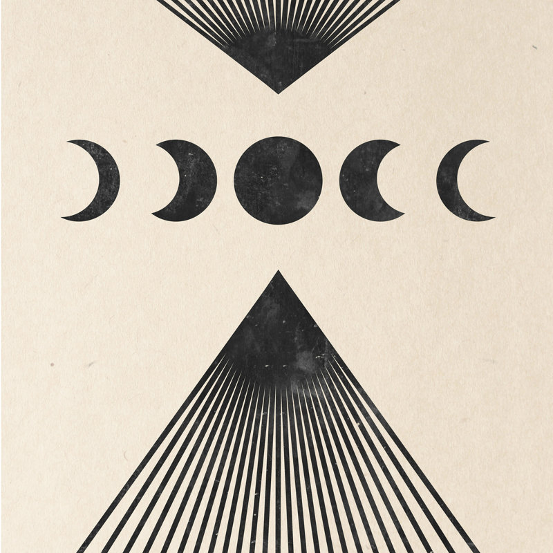 «Moon Phases On Mountains» par Emanuela Carratoni - reproduction d'art sur toile tendue, H 20 po x l 20 po