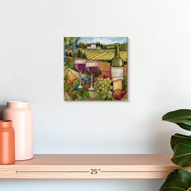 Vignoble d'automne, H 10 po x l 10 po