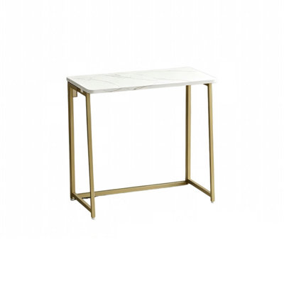 Faux Marble Steel Computer Desk