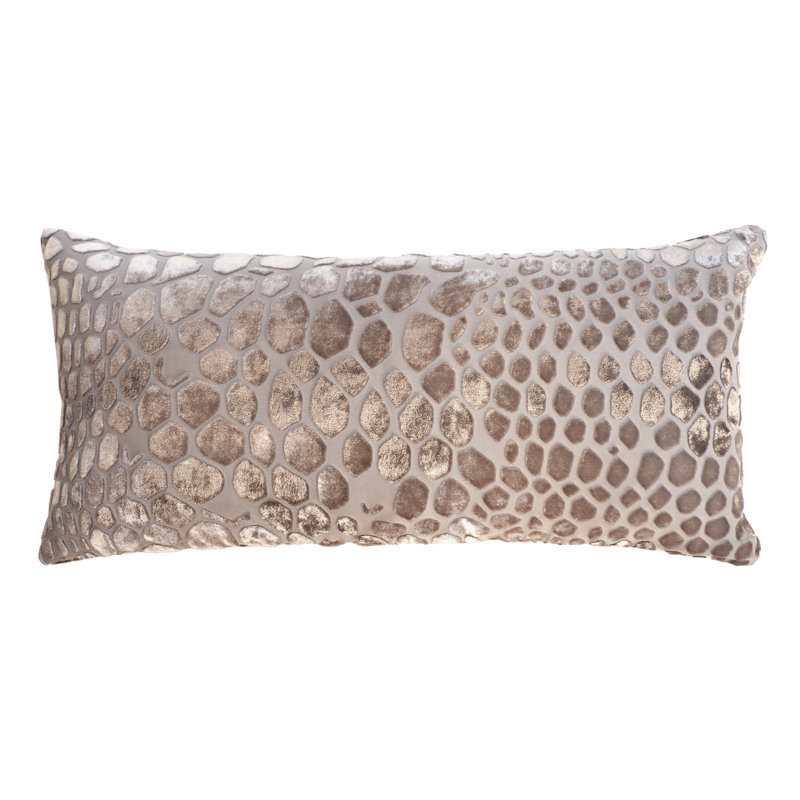 Snakeskin Rectangle Velvet Pillow Cover & Insert, Coyote
