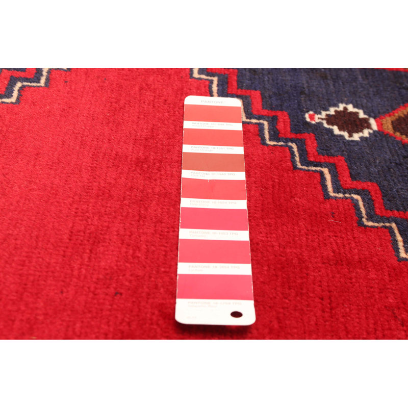 Tapis rouge Teimani 3 pi 7 po x 6 pi 6 po