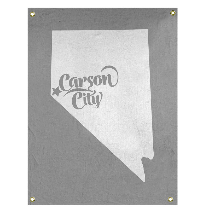 Tapisserie murale carson city nevada, H 36 po x l 26 po, Gris