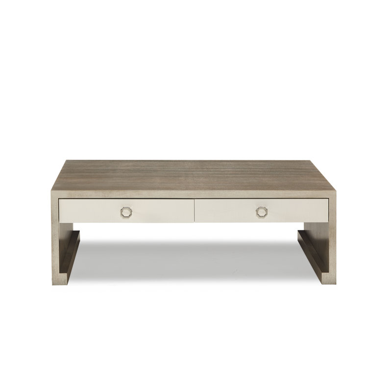 Table basse en bois massif avec rangement