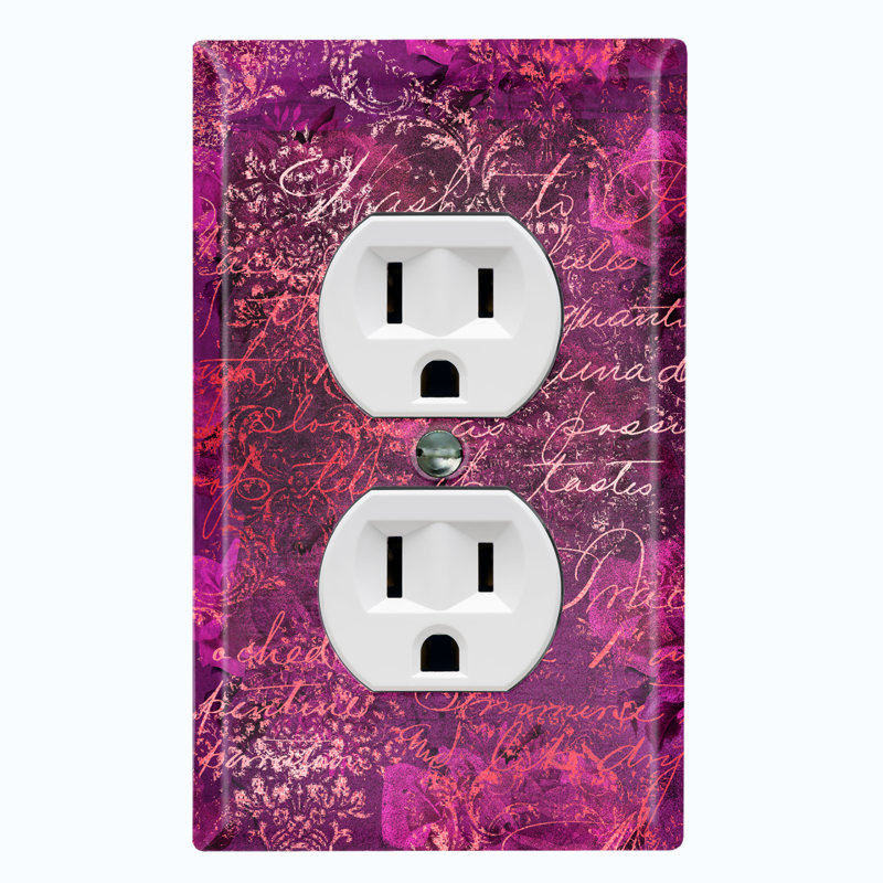 1 - Gang Duplex Outlet Standard Wall Plate, Pink