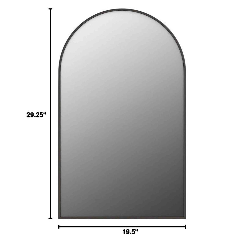 Bushea Metal Arch Mirror, Black