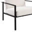 Fauteuil d'appoint en métal blanc Millie
