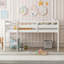 Lit mezzanine simple en bois avec échelle, conception peu encombrante pour les petites pièces et utilisation multifonctionnelle-975065273