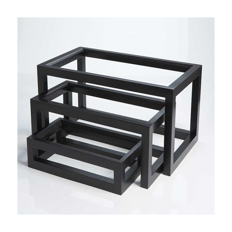 ENSEMBLE RISE, EN BOIS, CADRE OUVERT, ENSEMBLE DE 3
