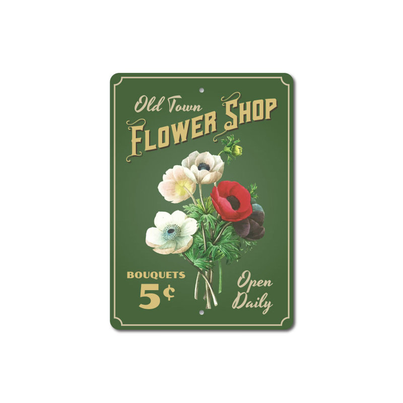 Panneau en aluminium Bouquet de fleurs, H 18 po x l 12 po x P 0,06 po