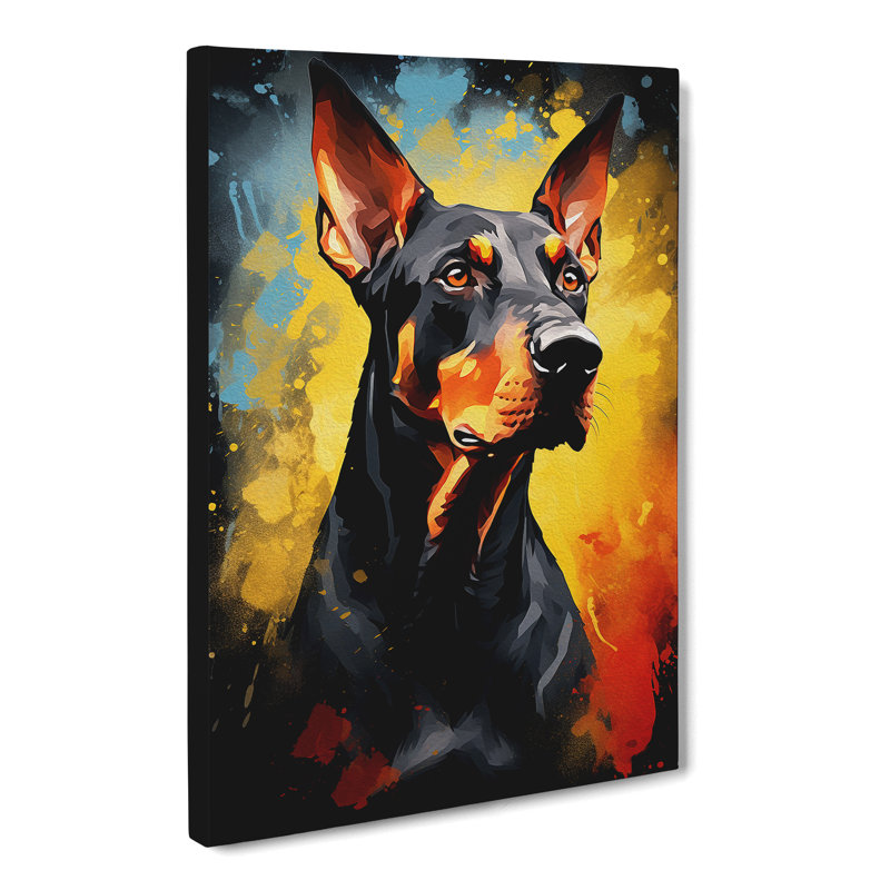 Doberman - No Frame Print, 76cm H x 50cm W x 3cm D