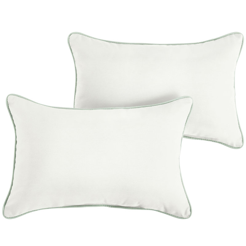 Coussin Sunbrella, H 16 po x l 26 po, Vert menthe
