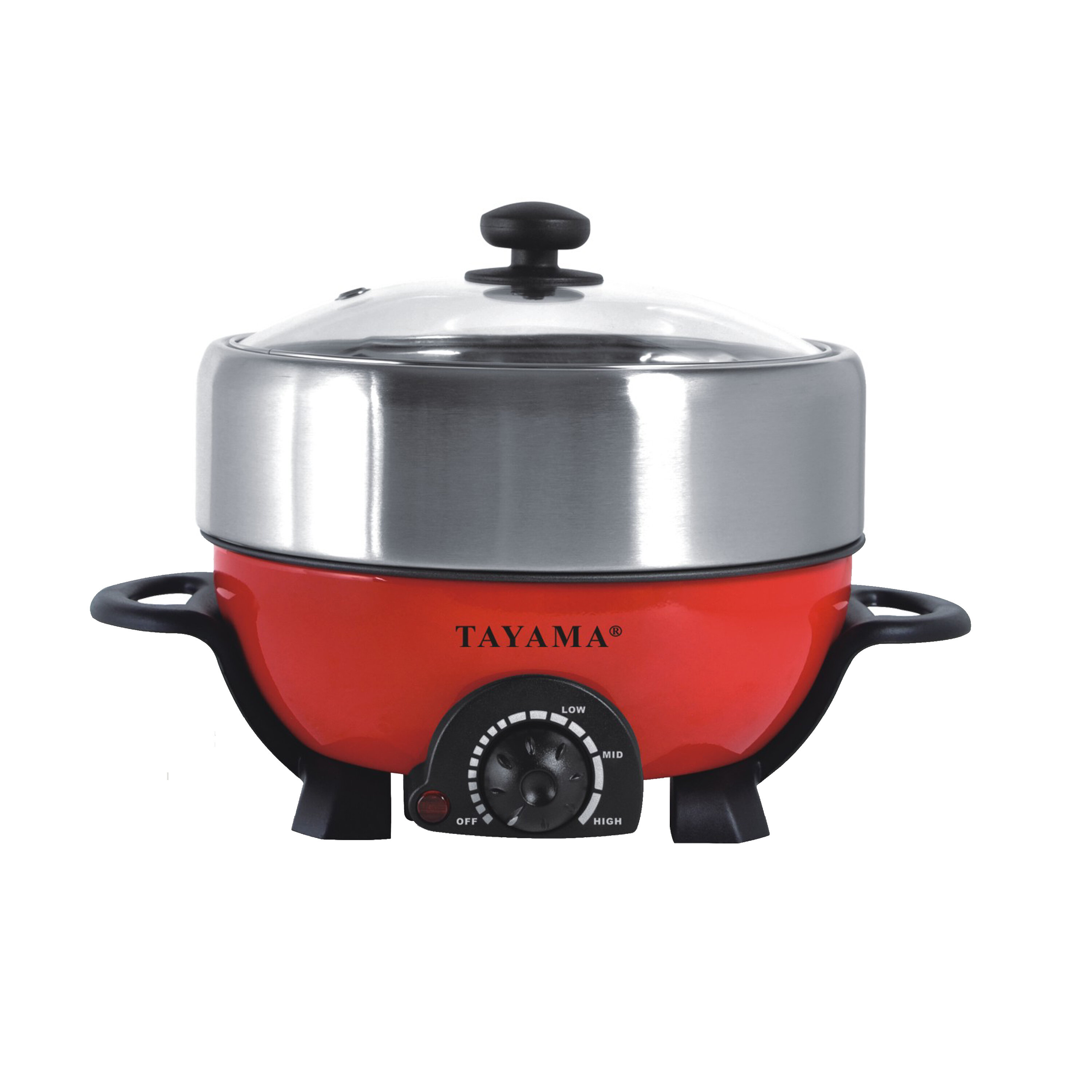 Courant 3.2 Quart Red Slow Cooker with Removabl e Ceramic Pot 
