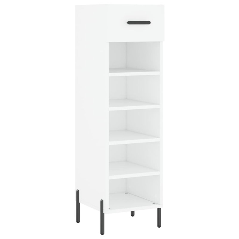 5 Pair Shoe Storage Cabinet, White