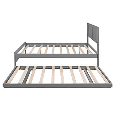 Lit plateforme avec lit gigogne réglable
