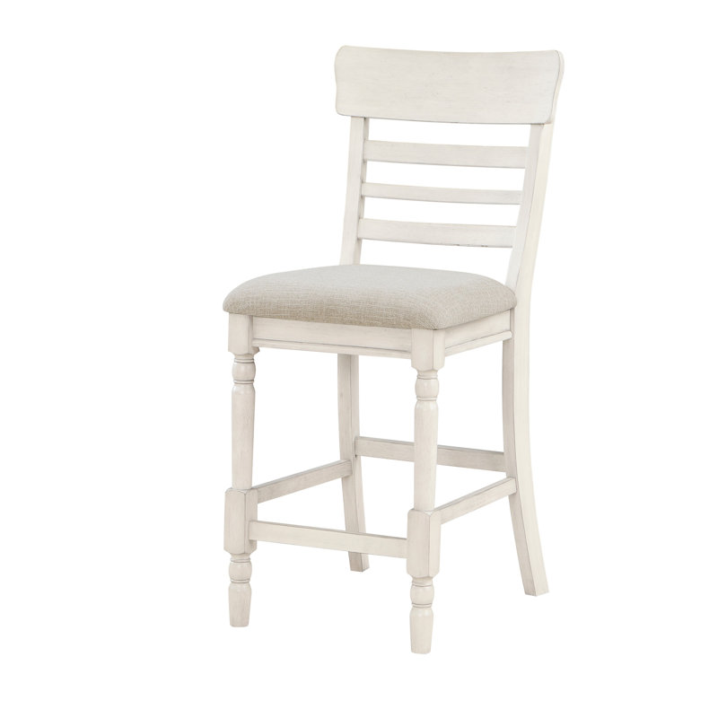 Tabouret de comptoir en bois massif de 26 po Bernadine