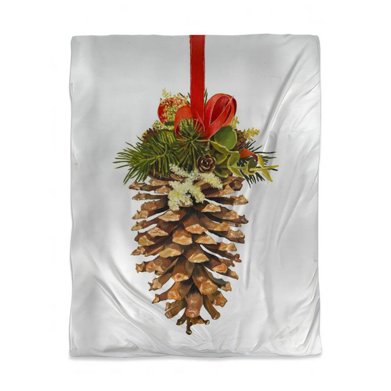 Rustic Trees Twin Duvet Cover | Christmas Pine Cone Decor