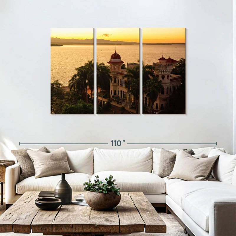 Coucher de soleil Nicci Cienfuegos, H 48 po x l 74 po
