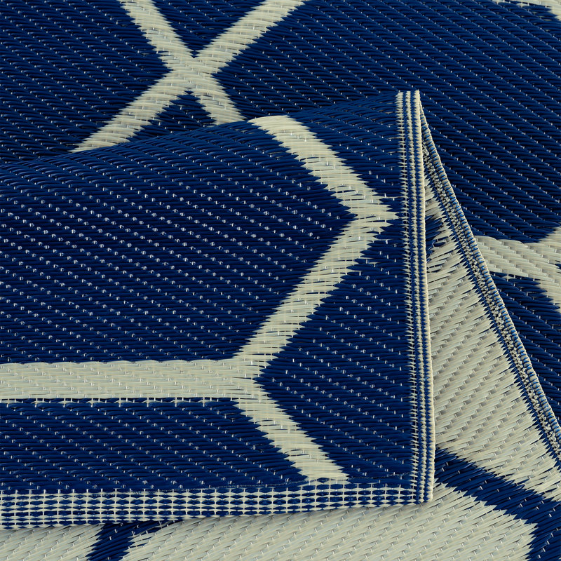 Creedan Geometric Indoor / Outdoor Rug, Rectangle 4' x 6'