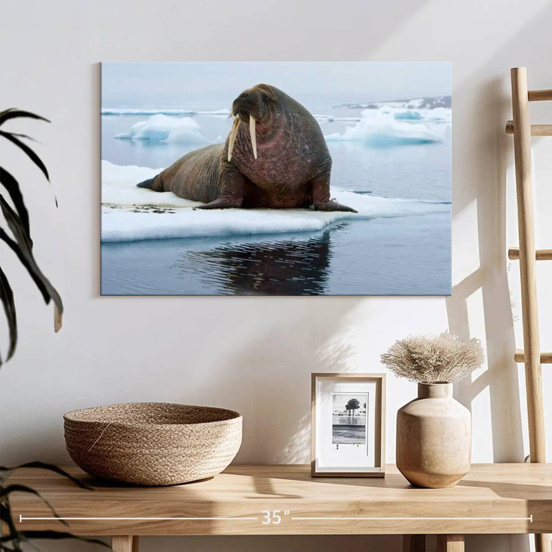 Walrus On Ice, 16" H x 24" W