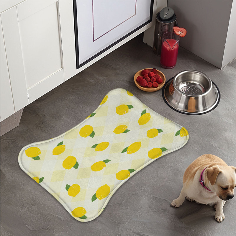 Sunny Citrus - 1 tapis d'alimentation en forme d'os, XL (18 po)