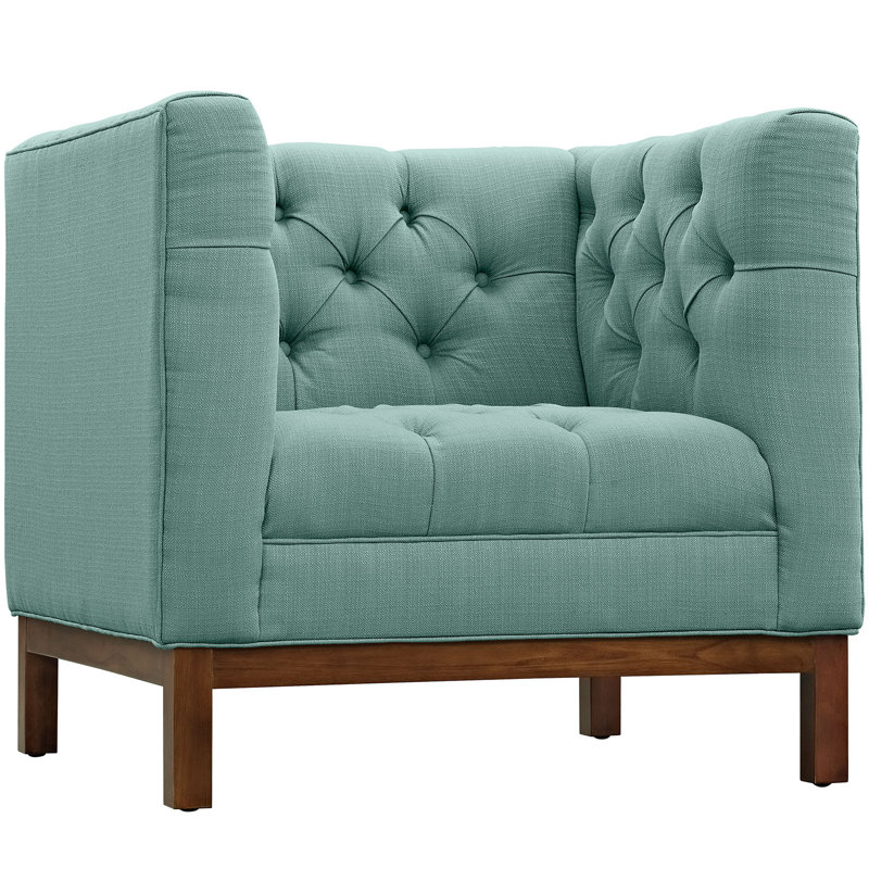 Modway Panache Mid Century Fabric Armchair, Laguna